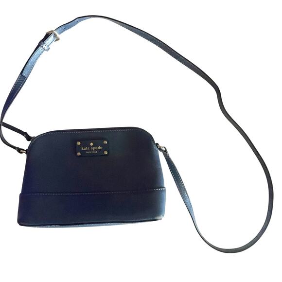 Kate Spade Blue Wellesley Hanna Leather Crossbody Handbag Shoulder Bag Purse - Picture 3 of 11
